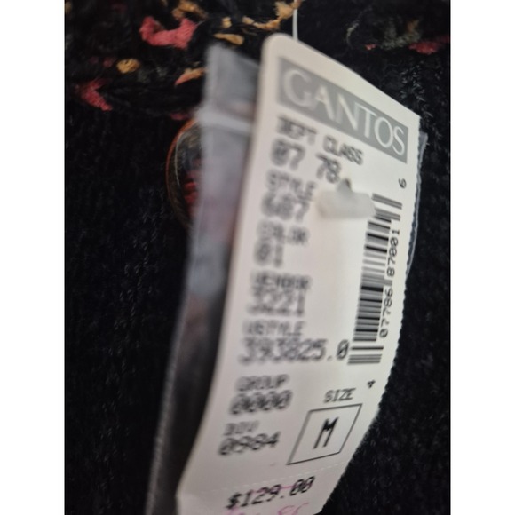 VINTAGE NWT Gantos Chenille Knit Cardigan SweaterMedium Multicolor Button Front‎ - Picture 3 of 16